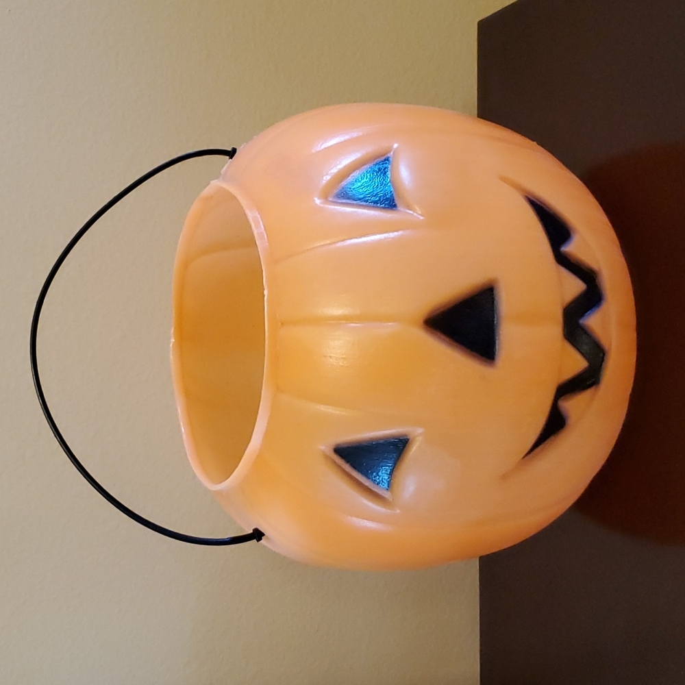 Vinage PUMPKIN PAIL BUCKET BLOW MOLD GENERAL FOAM PLASTICS  HALLOWEEN
